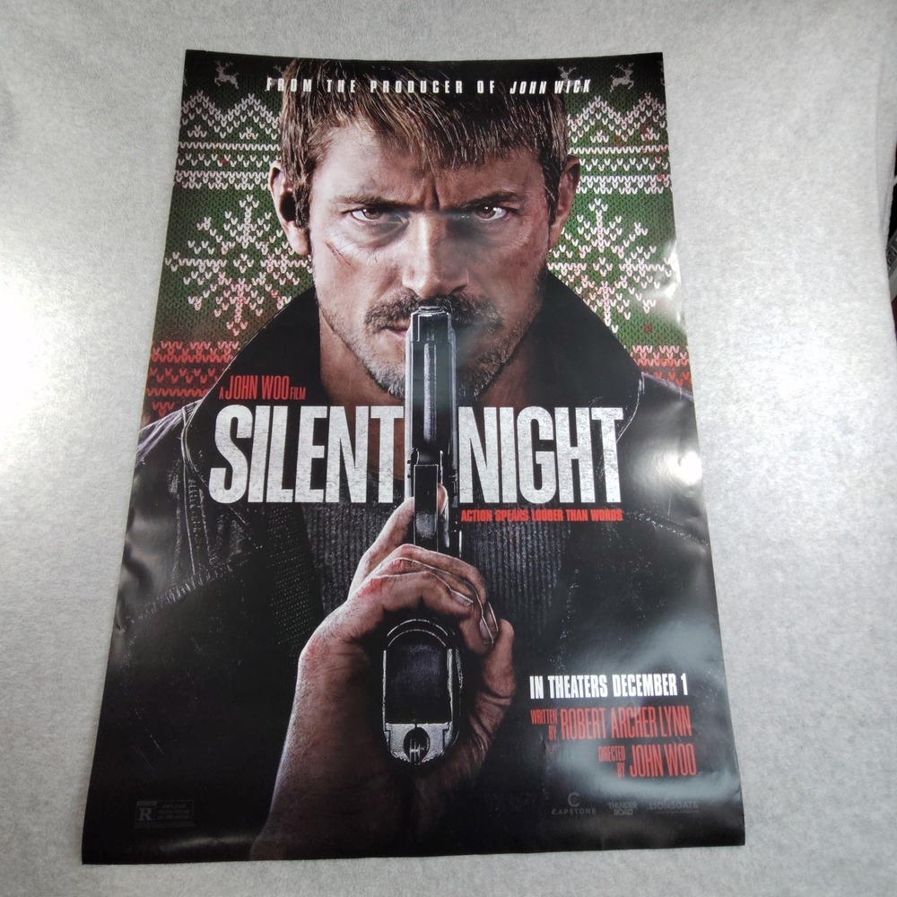 Silent Night 2023 Movie Theater Poster Original  27x40‎ John Woo EXC BP.0CWT004